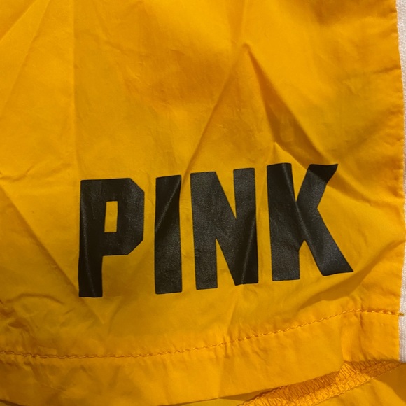 VS PINK Black & Yellow Matching Crewneck & Track Shorts Set - Picture 4 of 10